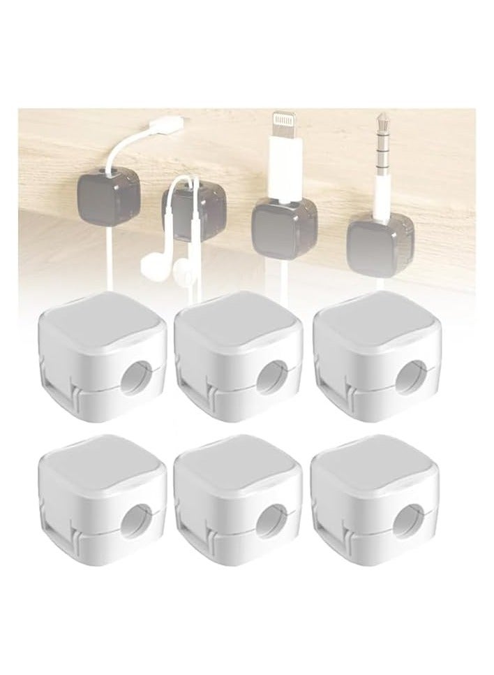 Promass Charging Cable Magnetic Cable Organizer Storage Holder, Uierty Cable Management Artifact, Wire Holder Keeper Organizer, Magnetic Cord Holder Cable Clips, Magnetic Phone Wire Holder (6pcs) - Image 1