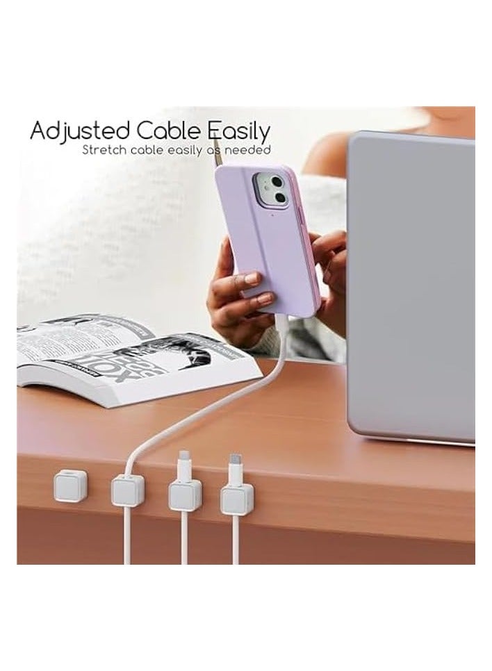 Promass Charging Cable Magnetic Cable Organizer Storage Holder, Uierty Cable Management Artifact, Wire Holder Keeper Organizer, Magnetic Cord Holder Cable Clips, Magnetic Phone Wire Holder (6pcs) - Image 4
