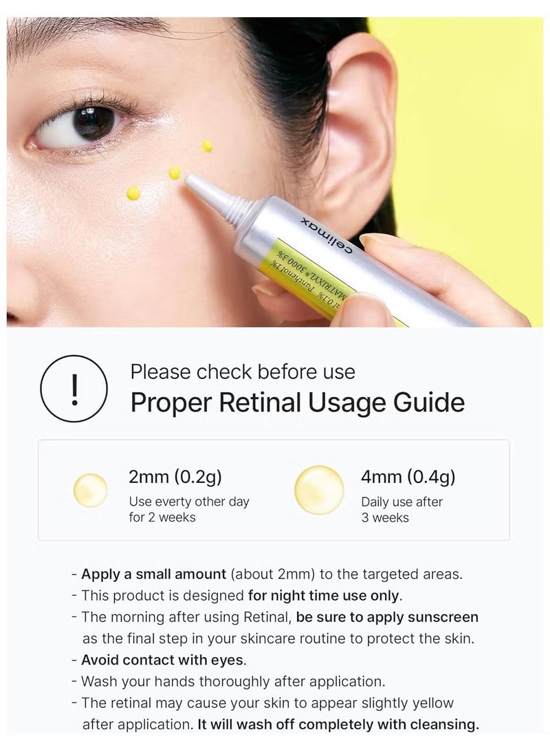 celimax The Vita A Retinal Shot Tightening Booster with Liposomized Retinal, Matryxyl, Pore Minimizer, Wrinkles & Fine Lines, Firmer Skin, 15ml - Image 4