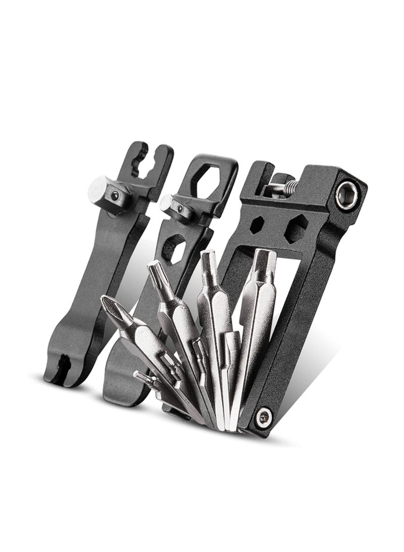 SYOSI Bicycle Multi-Tool 20-In-1 Multitools Foldable Repair Tool Set Made of Stainless Steel Multi Function Bike Repair Tool Replacement - Image 1