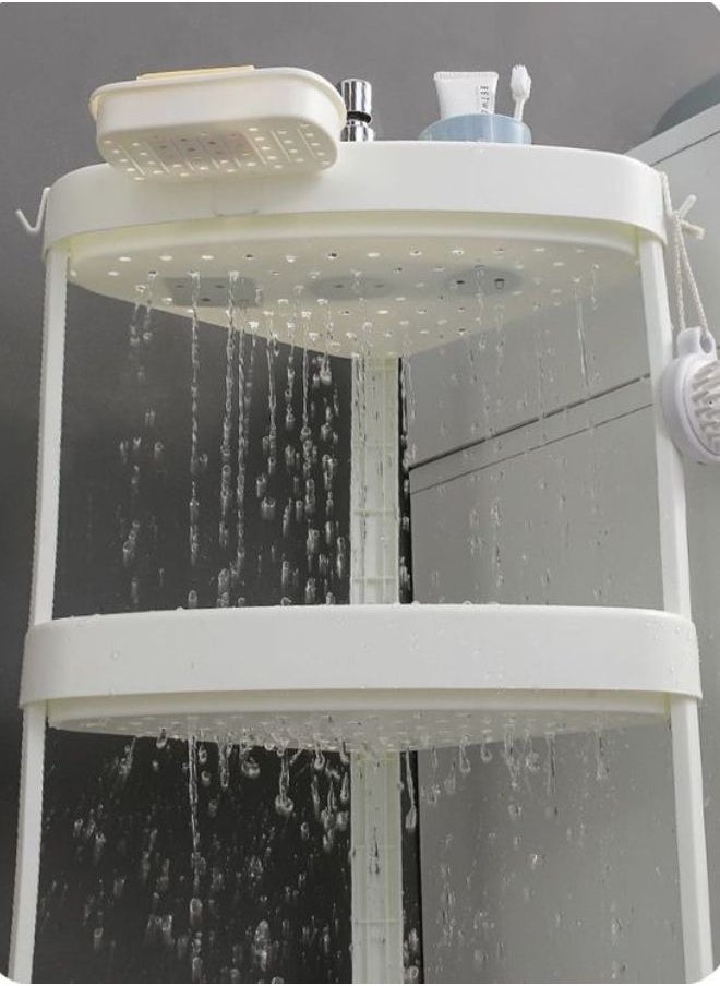 Generic Shelf Unit Corner Bathroom Organizer 4-Tier Toilet Storage Plastic Rack Easy To Assemble Toilet Bathroom Unit Shelves  - Image 4