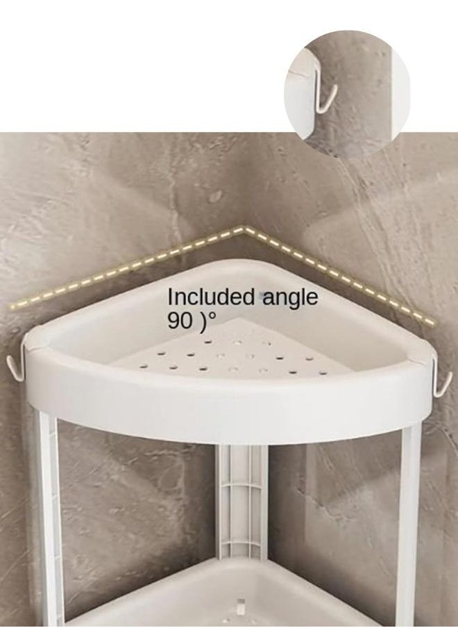 Generic Shelf Unit Corner Bathroom Organizer 4-Tier Toilet Storage Plastic Rack Easy To Assemble Toilet Bathroom Unit Shelves  - Image 2