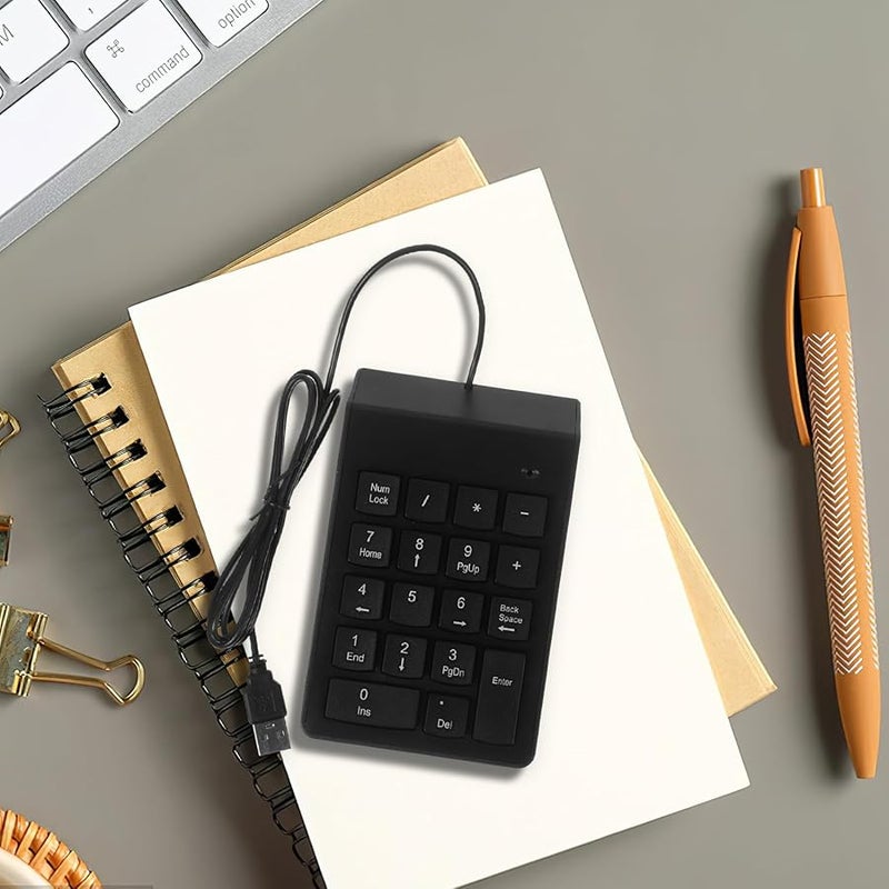 لوحة مفاتيح رقمية سلكية BESPORTBLE USB محمولة للكمبيوتر المحمول لإدخال البيانات المحاسبية المالية - Image 4