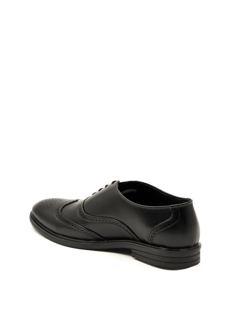 Geoomnii Black Formal Lace-Up Shoes for Men – Classic Dress Shoes for Office, Parties & Special Occasions for Men | Best Price UAE