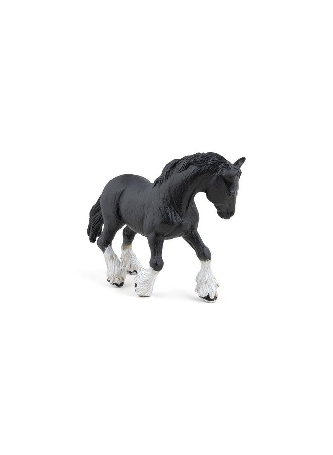 Papo Papo - Hand-Painted - Figurine - Horses,Foals and Ponies - Black Shire Horse Figure-51517 - Collectible - for Children - Suitable for Boys and Girls - from 3 Years Old - Image 4