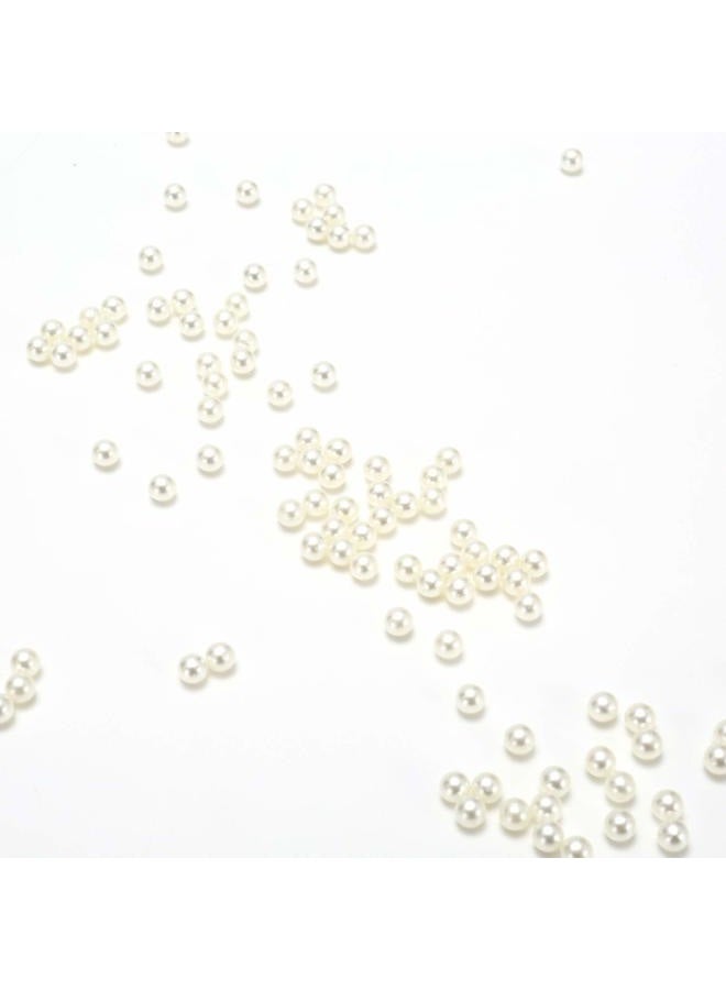 Sooyee Art Faux Pearls 2100+Pcs 6mm Ivory Loose Beads no Hole for Vase Fillers, Hold Brush Lipstick Eyeliner, Table Scatter, Wedding, Birthday Party Home Decoration - Image 3