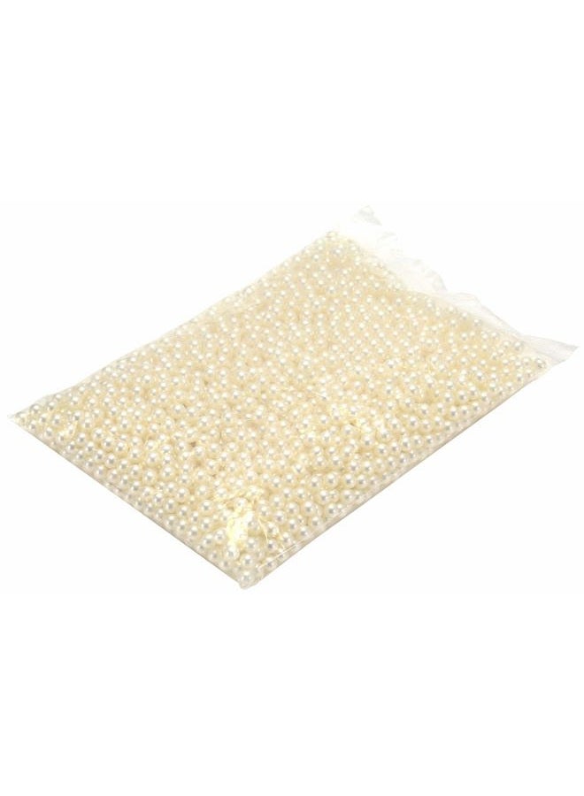 Sooyee Art Faux Pearls 2100+Pcs 6mm Ivory Loose Beads no Hole for Vase Fillers, Hold Brush Lipstick Eyeliner, Table Scatter, Wedding, Birthday Party Home Decoration - Image 1