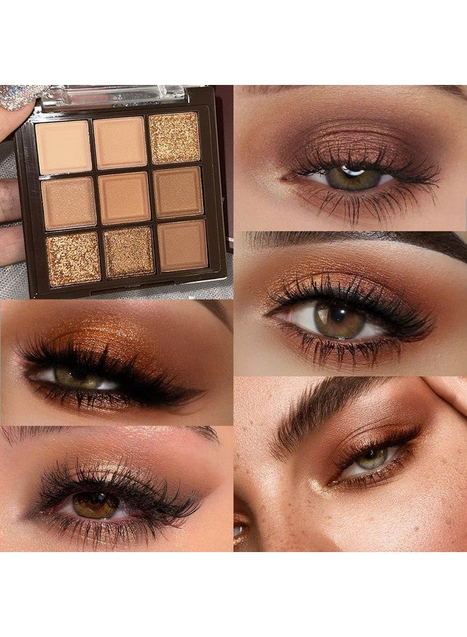 CAKAILA 9Color Brown Bronze Nude Neutral Eye Shadows Palette Makeupshimmer Matte Korean Natural Smokey Naked Brown Eyeshadow Palettehighly Pigmented Naturinglooking Long Lasting Waterproof Blendable  - Image 2