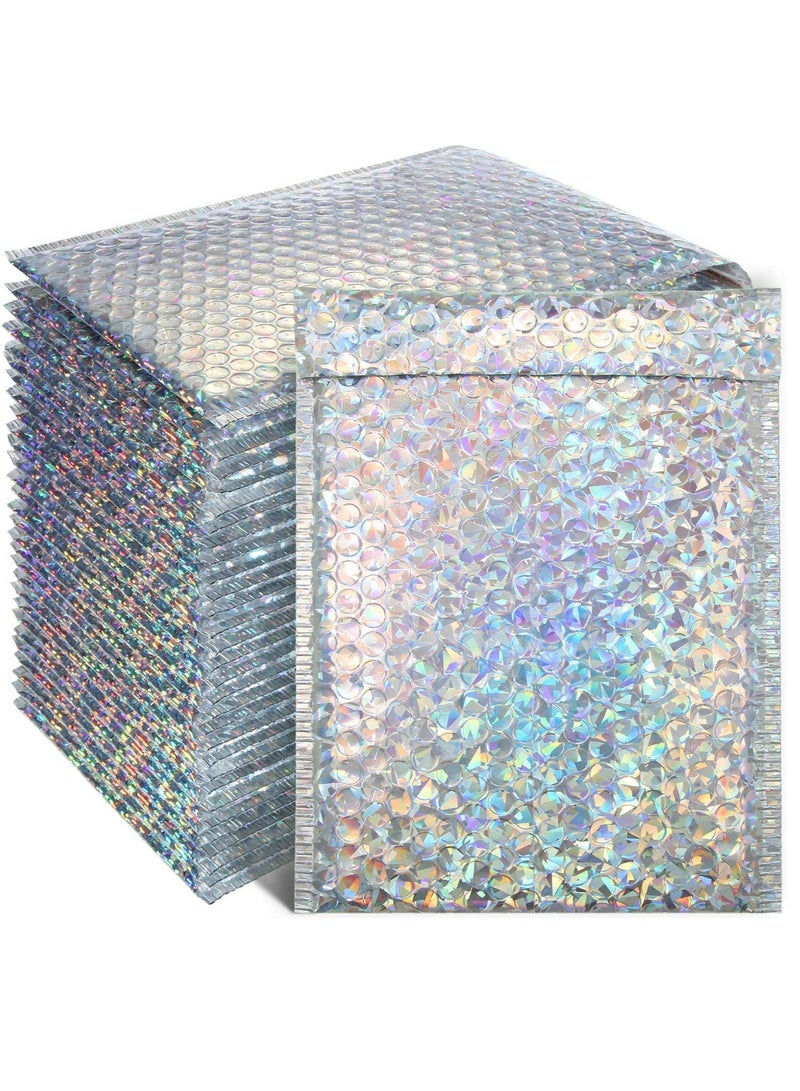 Bubble Mailers Holographic Bubble Mailers Padded Envelopes Self Sealing Cushion Envelopes for Mailing, Shipping and Packing 30 Pcs, 11 x 7 Inch - Image 1