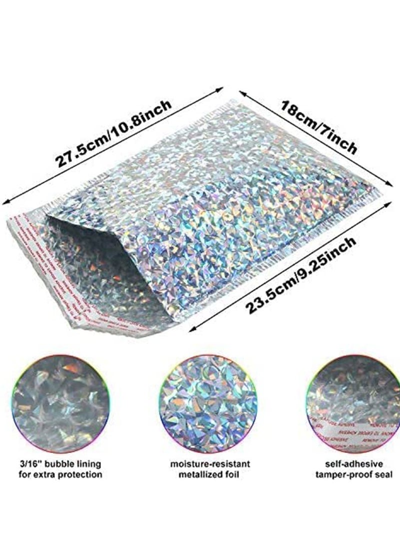 Bubble Mailers Holographic Bubble Mailers Padded Envelopes Self Sealing Cushion Envelopes for Mailing, Shipping and Packing 30 Pcs, 11 x 7 Inch - Image 4