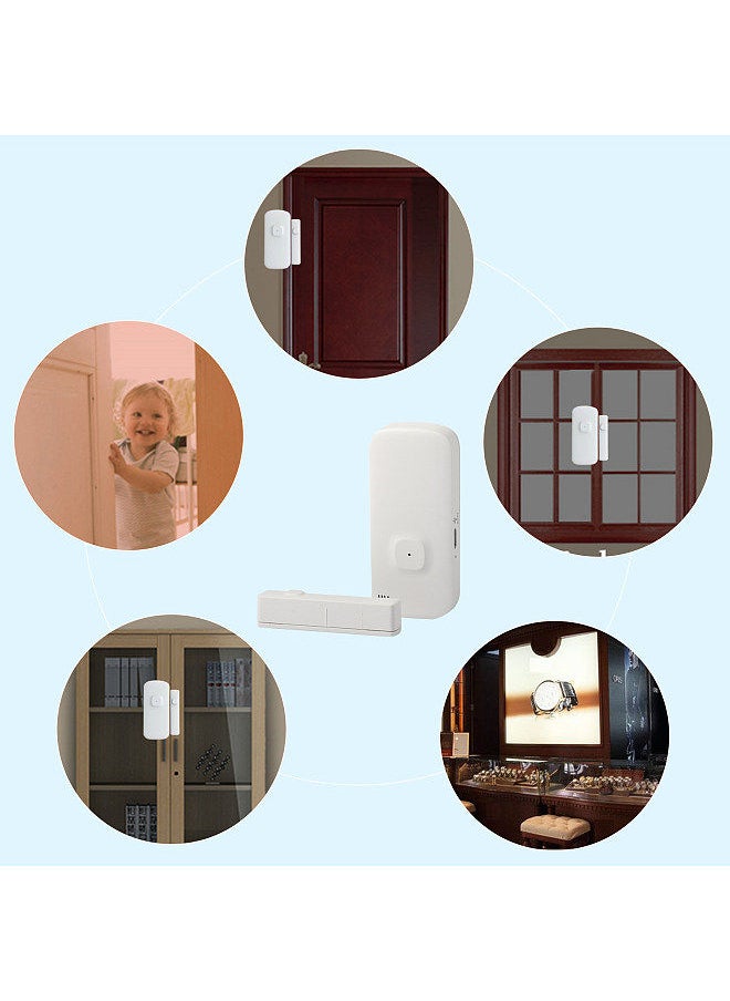 WIFI Door Sensor Tuya APP Control Door Window Opening Security Alarm Sensor Magnetic Switch Wireless Detector Compatible with Alexa Google Home IFTTT