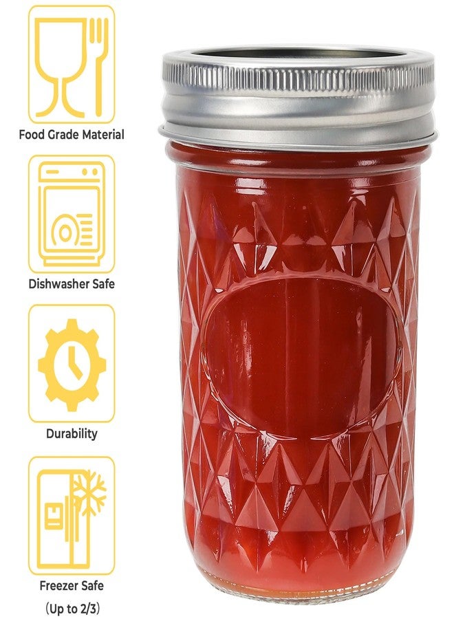 CycleMore Mason Jars 8 oz, 24 Pack Canning Jars with Airtight Lids and Bands, half pint canning jars Ideal for Fermenting, Jam, Honey, Pickling, Wedding/Shower Favors, DIY Decors - Image 3