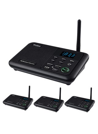 Wuloo Intercoms Wireless for Home 1 Mile Range 22 Channel 100 Digital Code Display Screen, Wireless Intercom System for Home House Business Office, Room to Room Intercom Communication(4Stations Black) - pzsku/Z1F4987AC46ED3AAA8BB1Z/45/1749374131/28ce5775-b06b-400b-8db0-0fd334a8590d
