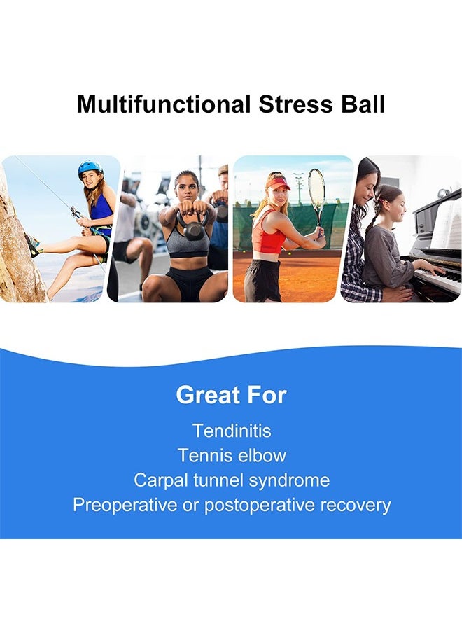 HS - Hand Exercise Ball, 3PCS Hand Grip Strength Trainer Squeeze Balls For Hand Flexibility Recovery Sports Massage Rehabilitation Grip Strength Ball Hand Wrist Trainer With Different Hardness - Image 1