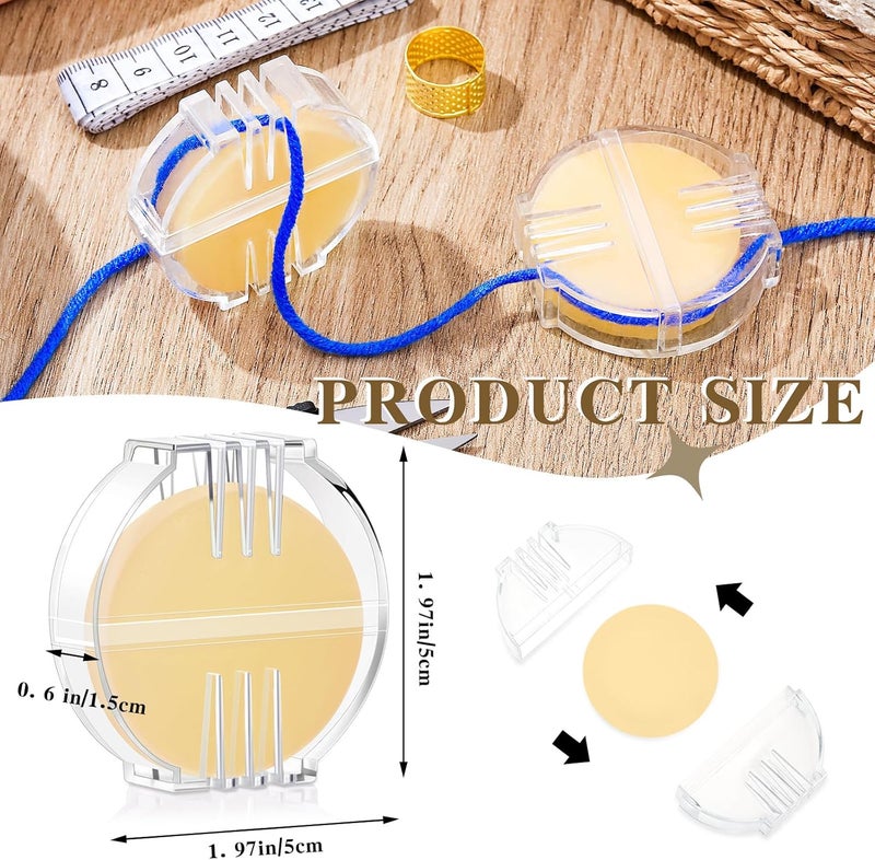 Maitys 2 Pieces Thread Wax Thread Conditioner Beeswax for Sewing Thread Beeswax Thread Conditioner for Quilting Sewing Strengthening Line Embroidery Wax for Thread (Yellow) - Image 2