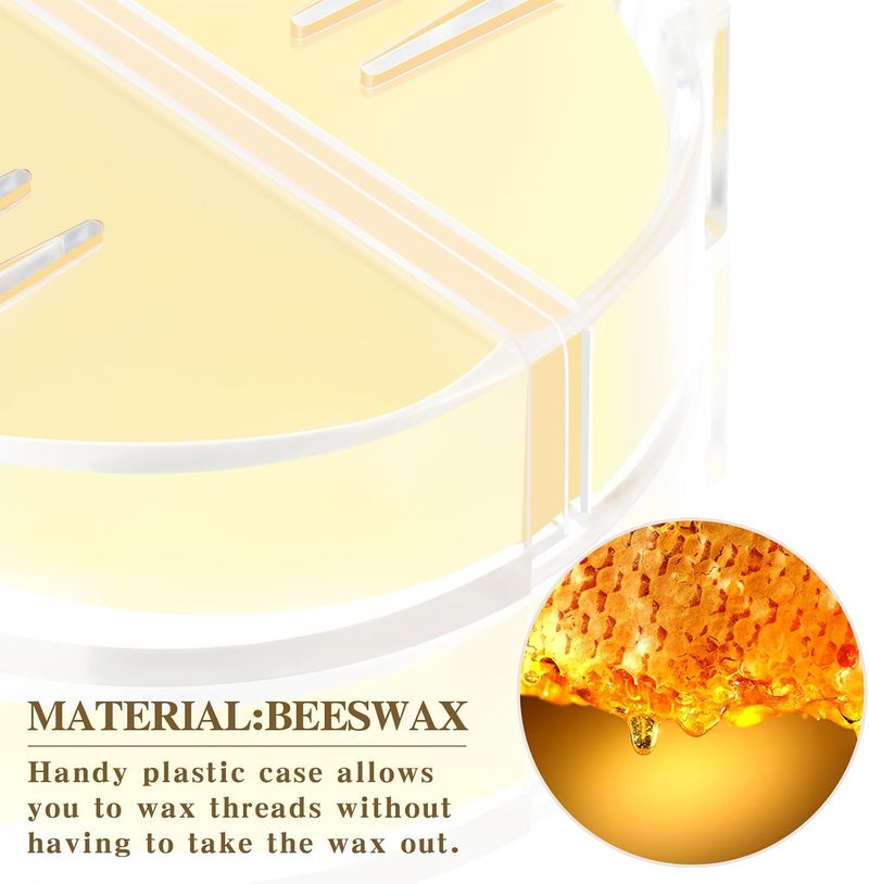 Maitys 2 Pieces Thread Wax Thread Conditioner Beeswax for Sewing Thread Beeswax Thread Conditioner for Quilting Sewing Strengthening Line Embroidery Wax for Thread (Yellow) - Image 3