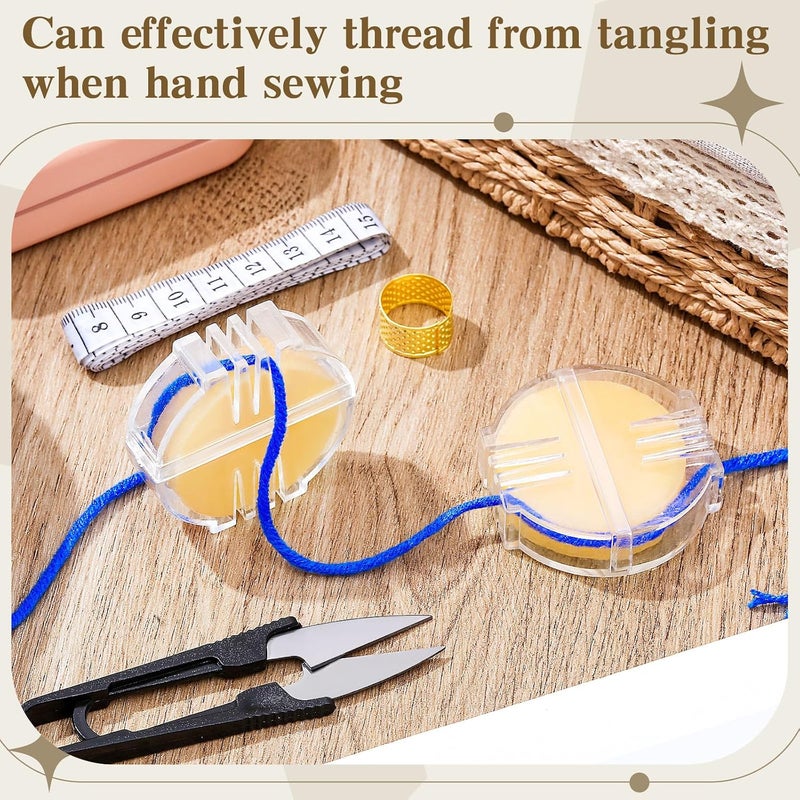 Maitys 2 Pieces Thread Wax Thread Conditioner Beeswax for Sewing Thread Beeswax Thread Conditioner for Quilting Sewing Strengthening Line Embroidery Wax for Thread (Yellow) - Image 4