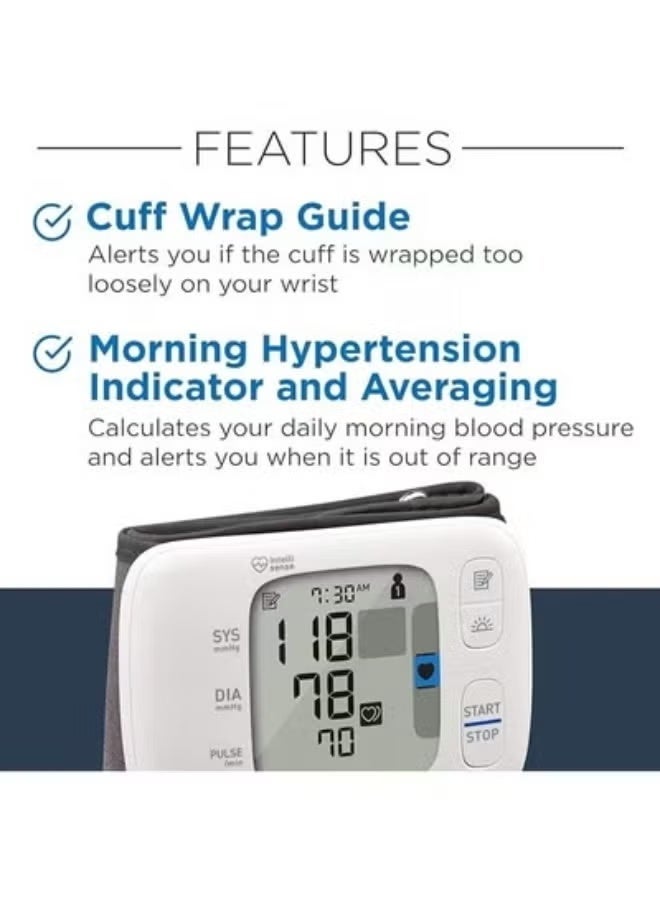 Digital Wireless Wrist Blood Pressure Monitor for Home Use, Automatic Blood Pressure Monitor with Bluetooth Connectivity, Memory Storage and Mobile App Support - Image 4