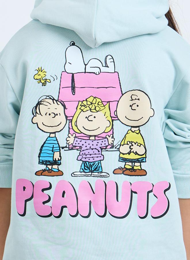 Styli Girls Blue Peanuts Graphic Hoodie - Image 5