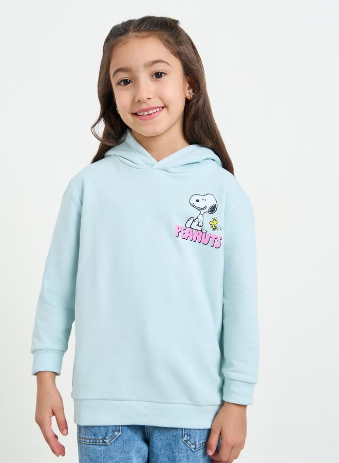 Styli Girls Blue Peanuts Graphic Hoodie - Image 1
