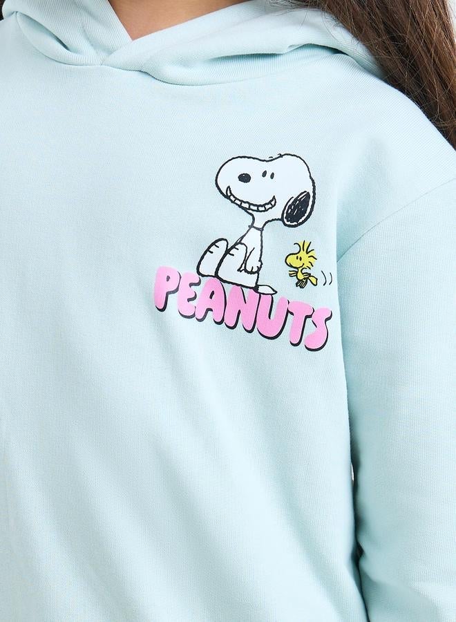 Styli Girls Blue Peanuts Graphic Hoodie - Image 4