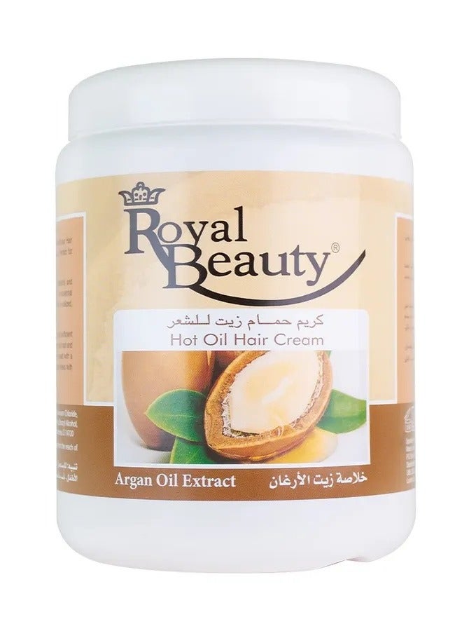 Royal Beauty Royal Beauty Hot Oil Hair Cream with Argan Oil – Deep Conditioning & Repair Treatment for Dry, Damaged Hair (1000ml)