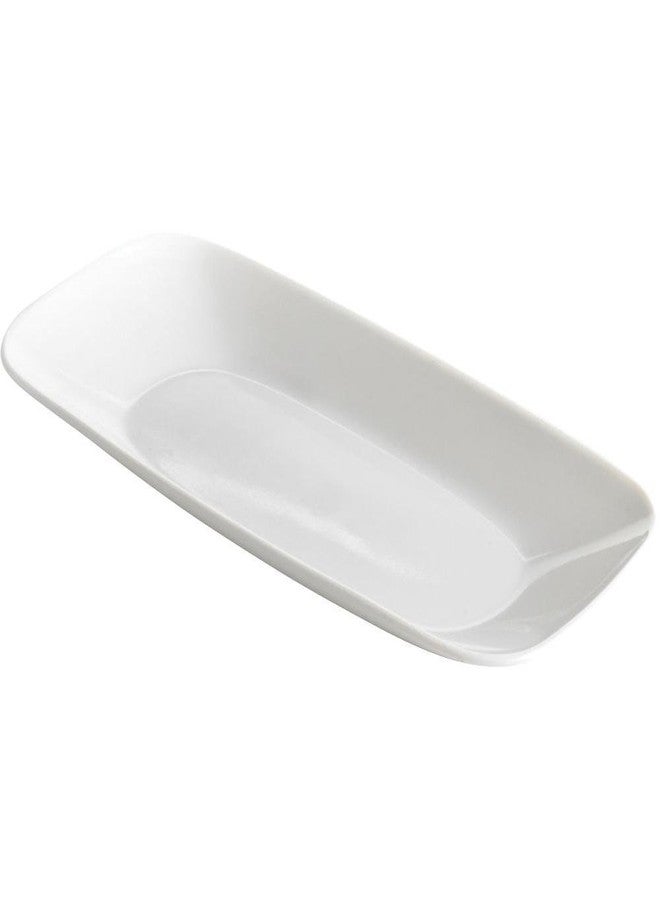 Corelle Square Round 10-1/2-Inch Serving Tray, Pure White - Image 1