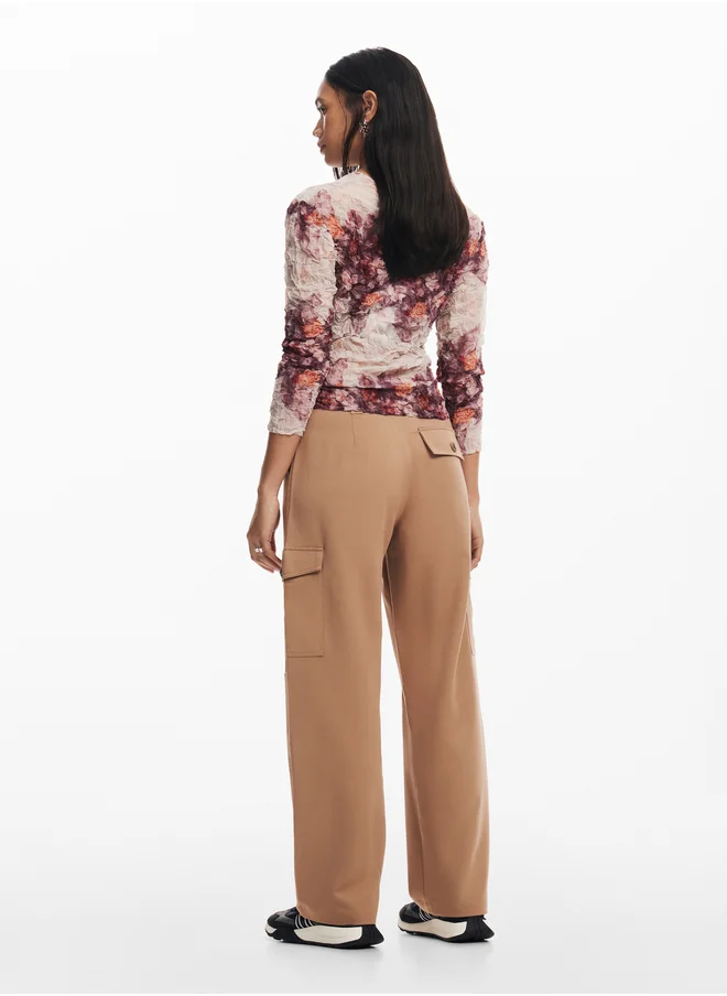 DESIGUAL Textured floral blouse