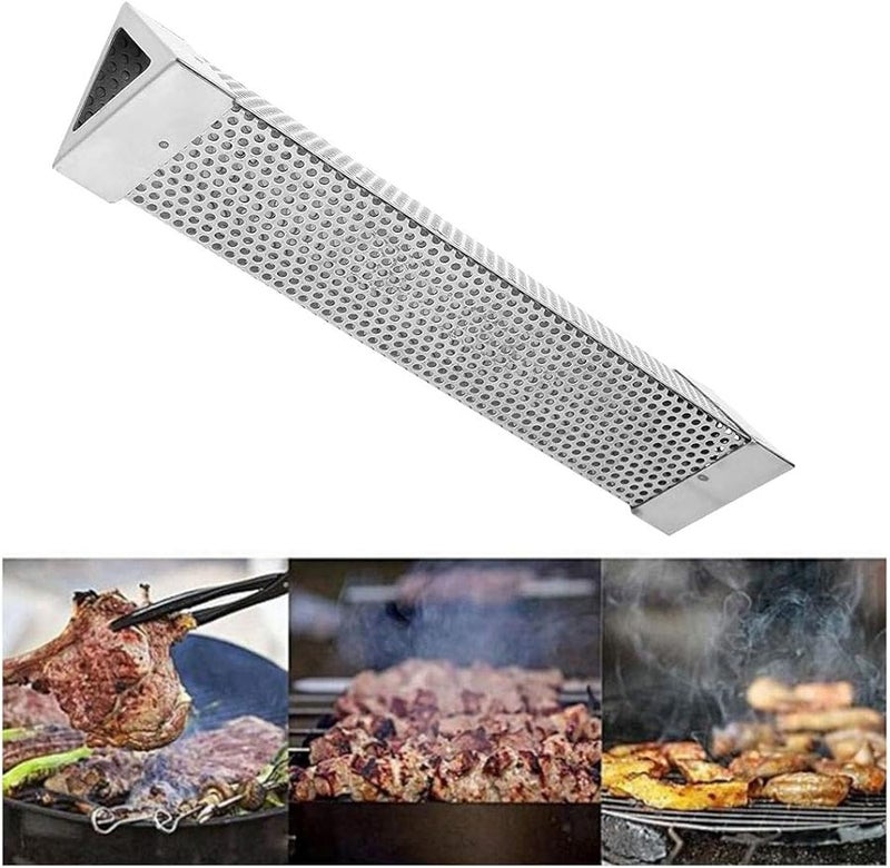 Pilipane 12 Inch Triangular BBQ Smoker Tube Stainless Steel 304 Barbecue Grill Accessory - Image 2