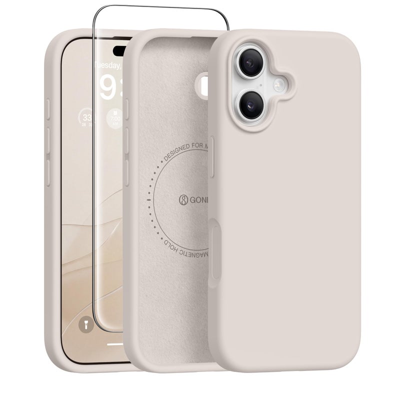 غونيز GONEZ Magnetic for iPhone 17 Case, Silicone Cover Stone - Image 1