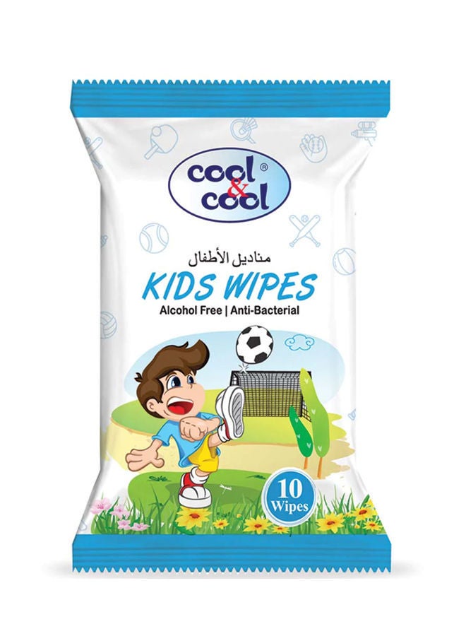 كول اند كول مناديل مبللة للأطفال مضادة للبكتيريا - 10 مناديل