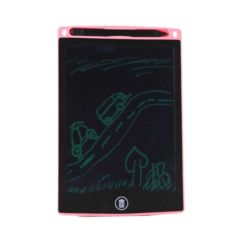 لوحة كتابة LCD لوح رسم للأطفال 12 بوصة وردي