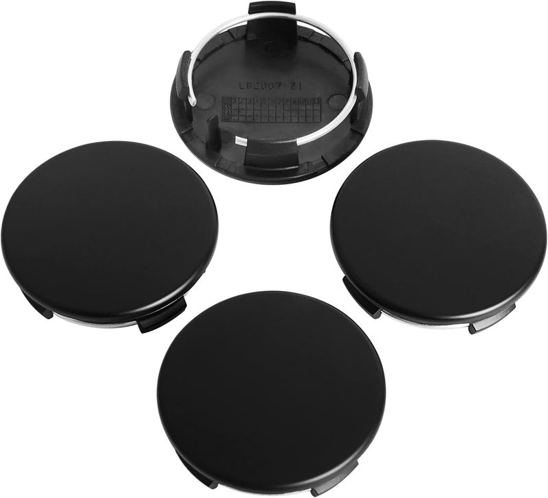 KitsPro 2.25Inch 57MM Wheel Center Caps for Tesla 600587900A Rim Hub Caps, Pack of 4 (Matte Black, Outer 57MM, Inner 50MM) - Image 1