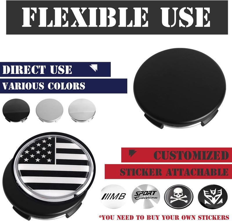 KitsPro 2.25Inch 57MM Wheel Center Caps for Tesla 600587900A Rim Hub Caps, Pack of 4 (Matte Black, Outer 57MM, Inner 50MM) - Image 5