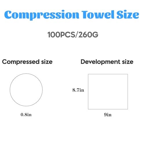 HI FINE CARE 100 Pcs Mini Compressed Towels, Disposable Face Compressed Towel, Compressed Hand Wipe, Camping towel, Portable Compressed Coin Tissue for Travel/Home/Outdoor Activities (Individual packaging) - Image 4