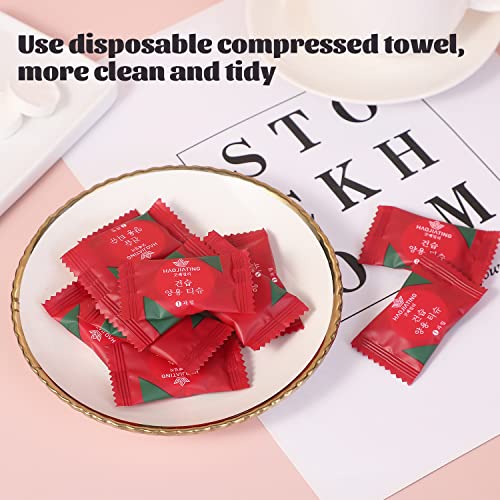 HI FINE CARE 100 Pcs Mini Compressed Towels, Disposable Face Compressed Towel, Compressed Hand Wipe, Camping towel, Portable Compressed Coin Tissue for Travel/Home/Outdoor Activities (Individual packaging) - Image 3