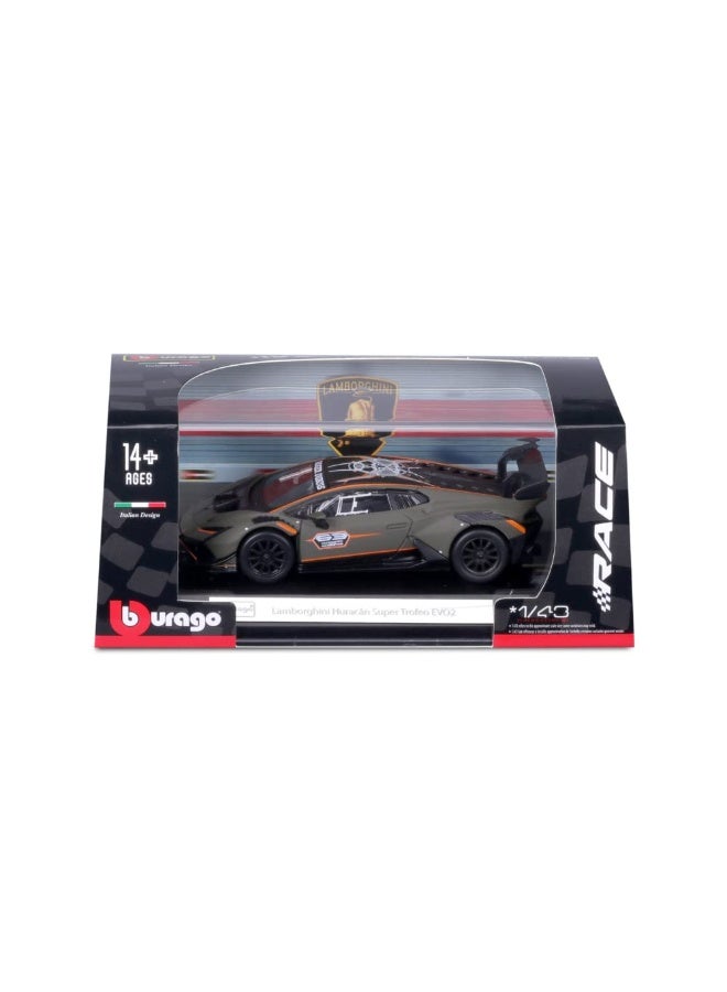 Bburago Race Lamborghini Huracan Super Trofeo EVO2 Die-cast Car (1:43) - Image 1