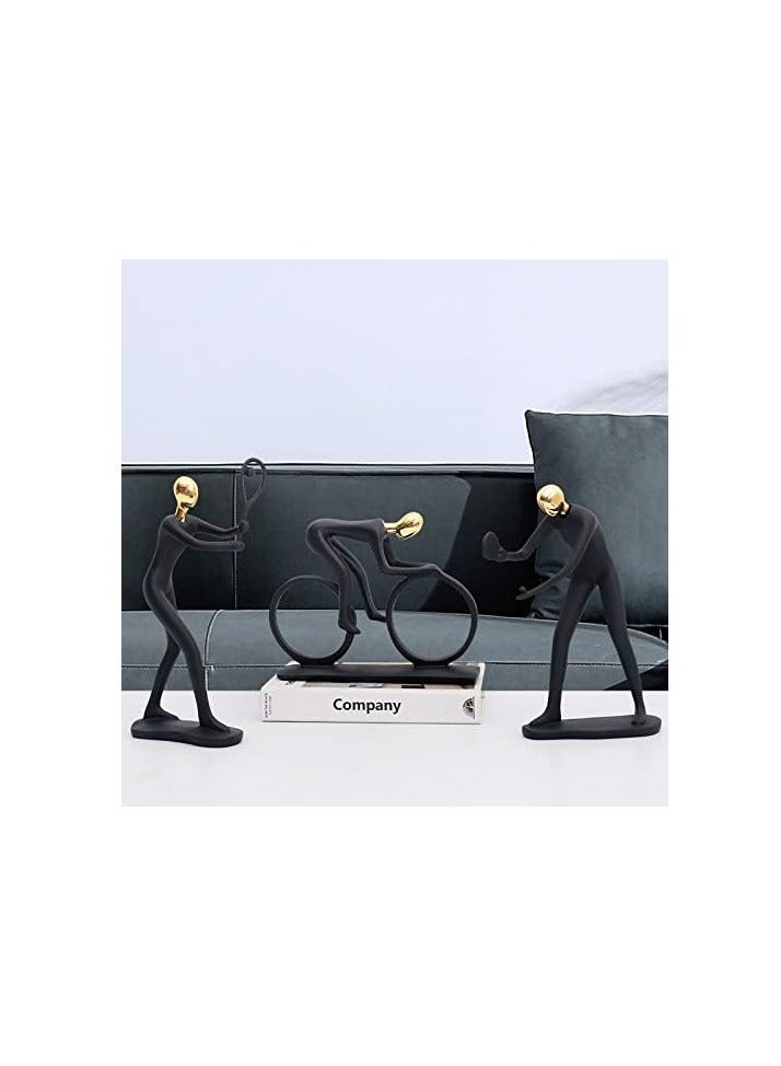 Resin Sculpture Statue Abstract Sculpture Sport Figure Resin Statue for Bicycle  - Image 2