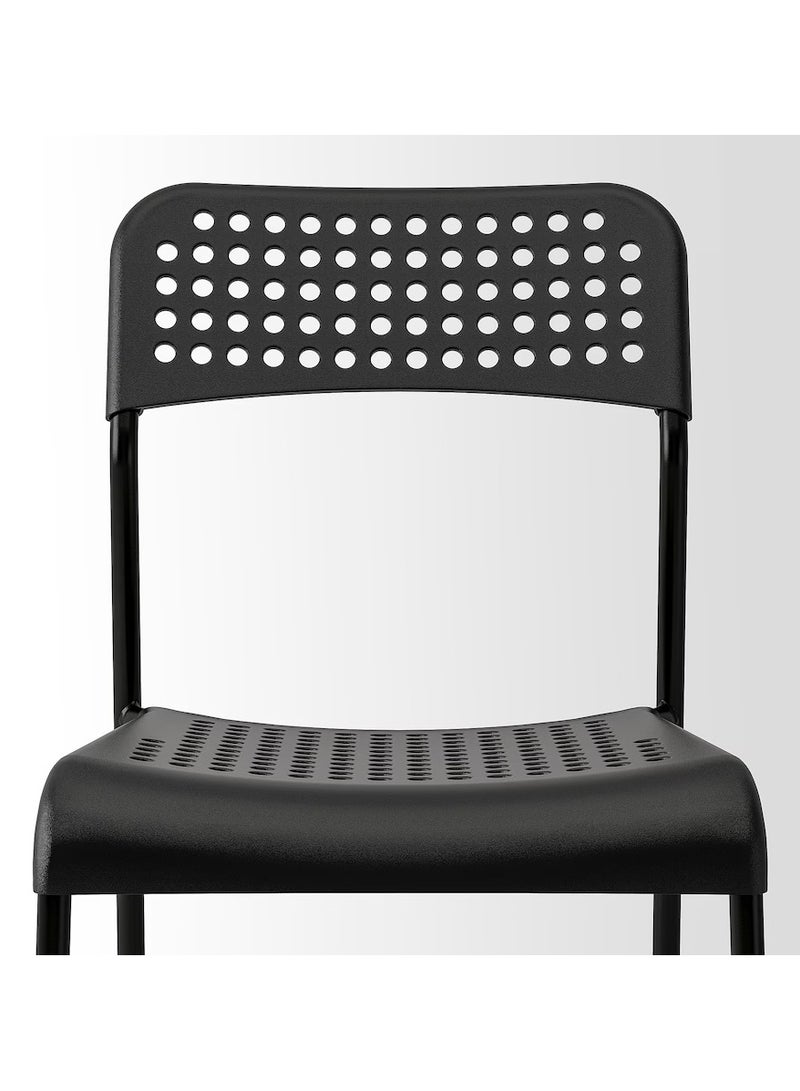 Generic Dining Table and 4 Chairs Set Black 110x67 cm  - Image 4