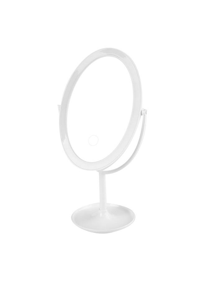 NIBEMINENT LED Students Portable Desktop Cosmetic Mirror Touch Switch Three Colors Makeup Mirror White  - Image 2