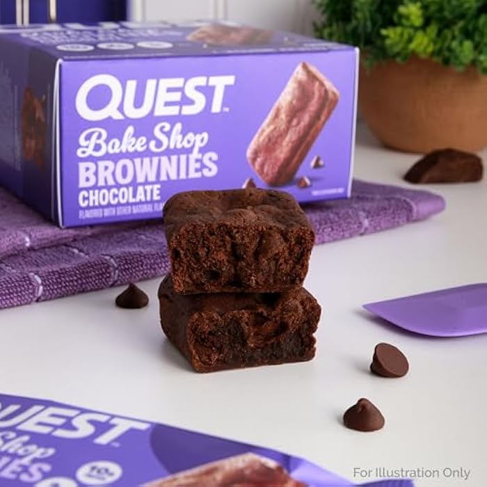 Quest Nutrition Bake Shop, Chocolate Brownies, 10g Protein, 2g Net Carbs, 1g Sugar, 4 Count - Image 4