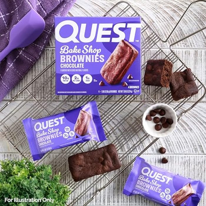 Quest Nutrition Bake Shop, Chocolate Brownies, 10g Protein, 2g Net Carbs, 1g Sugar, 4 Count - Image 5