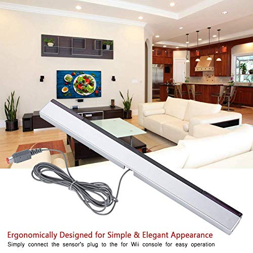 Sorandy Sensor Bar for Wii, Replacement Sensor Bar, Infrared IR Ray Motion Sensor Receiver, Compatible with Wii Wii U Console - Image 3