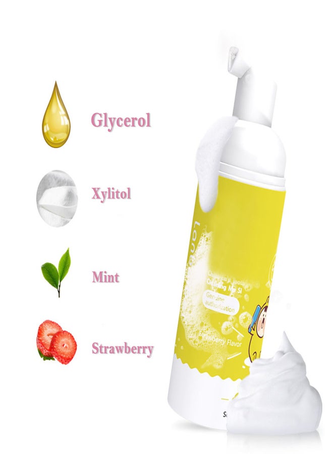 Lanbeibei Kids Toothpaste for Oral Care Pump Bubble Strawberry Flavor 2.1 Ounce - Image 1