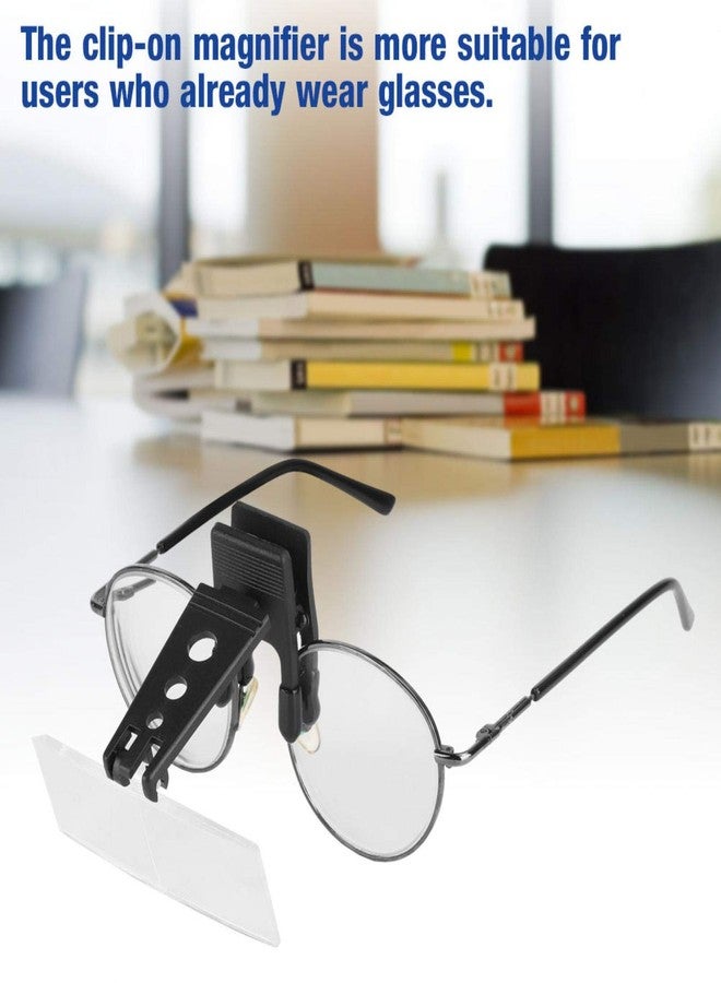 Vipxyc Magnifier, Magnifier 1.5X 2.5X 3.5X Magnifier Plastic housing Clip-on Glasses, Type Magnifier - Image 2