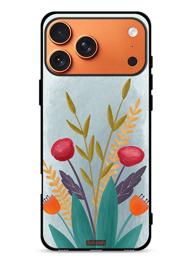 Tolwak Apple iPhone 17 Pro Max Protective Case Cover Plants Drawing Art - Image 1