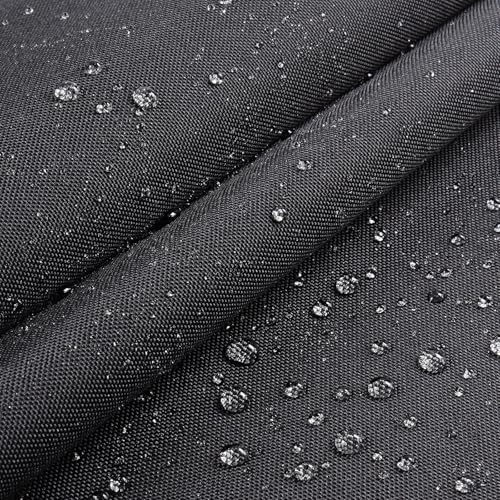 GoldWheel Waterproof Marine Canvas Fabric 600 Denier 60 Wide by 40 Canvas Cordura Material with Waterproof PU Backing for Car Boat Home Awning Tent Cushion Black - Image 1