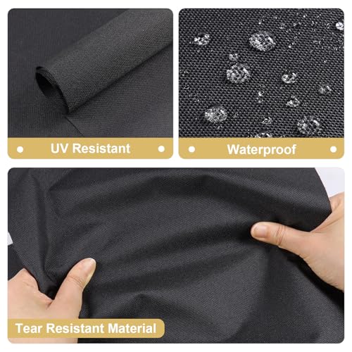 GoldWheel Waterproof Marine Canvas Fabric 600 Denier 60 Wide by 40 Canvas Cordura Material with Waterproof PU Backing for Car Boat Home Awning Tent Cushion Black - Image 3