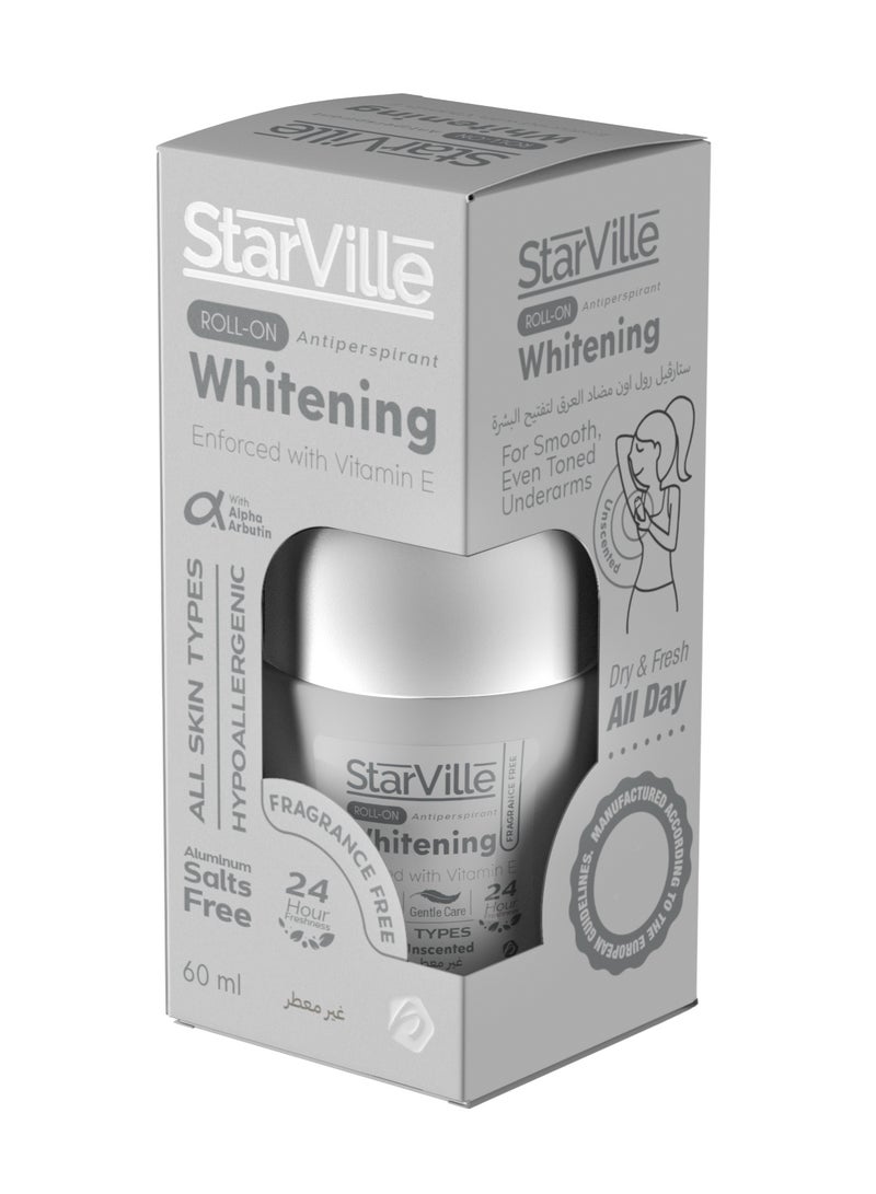 Starville Whitening Roll On Fragrance Free 60 ml - Image 1