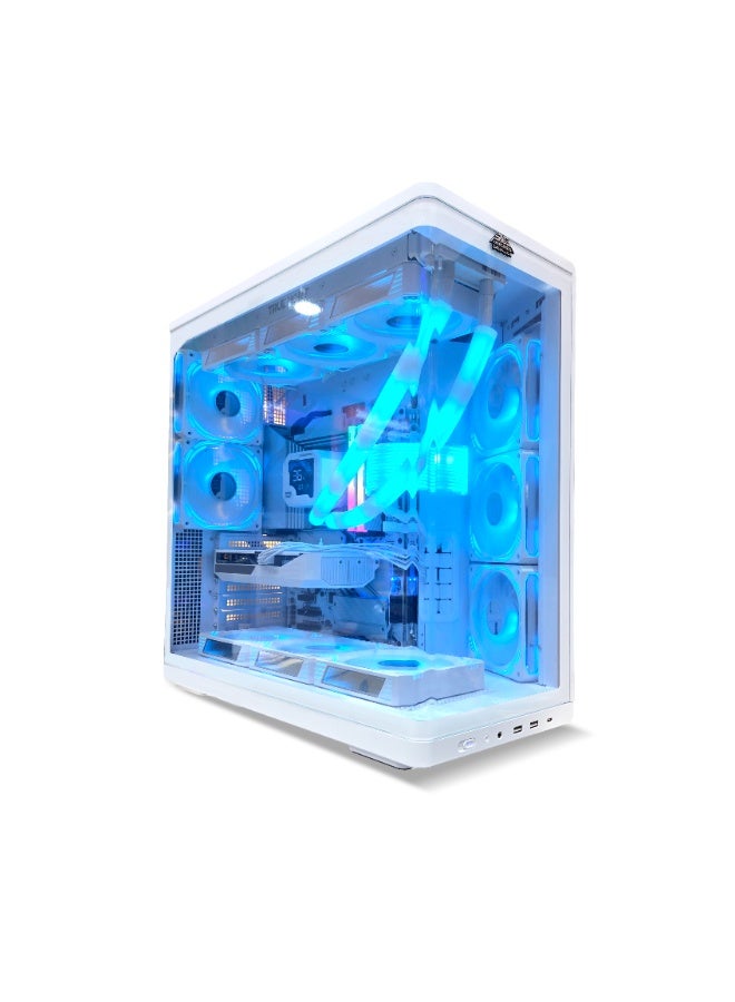 عرب جيمرز حاسوب Sentinel Prism White للألعاب، مع معالج Intel Core i9-14900KF (CPU) | بطاقة رسوميات RTX 5080 (GPU) | ذاكرة RAM بسعة 64GB | تخزين SSD بسعة 2TB | نظام Windows 11 Pro | هيكل ألعاب بإضاءة RGB - Image 2